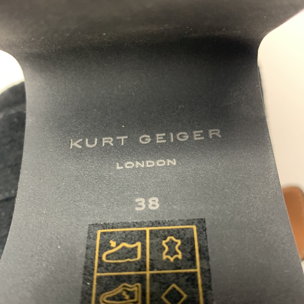 Kurt Geiger Mayfair black suede crystal buckle platform heels NWT - Picture 11 of 12